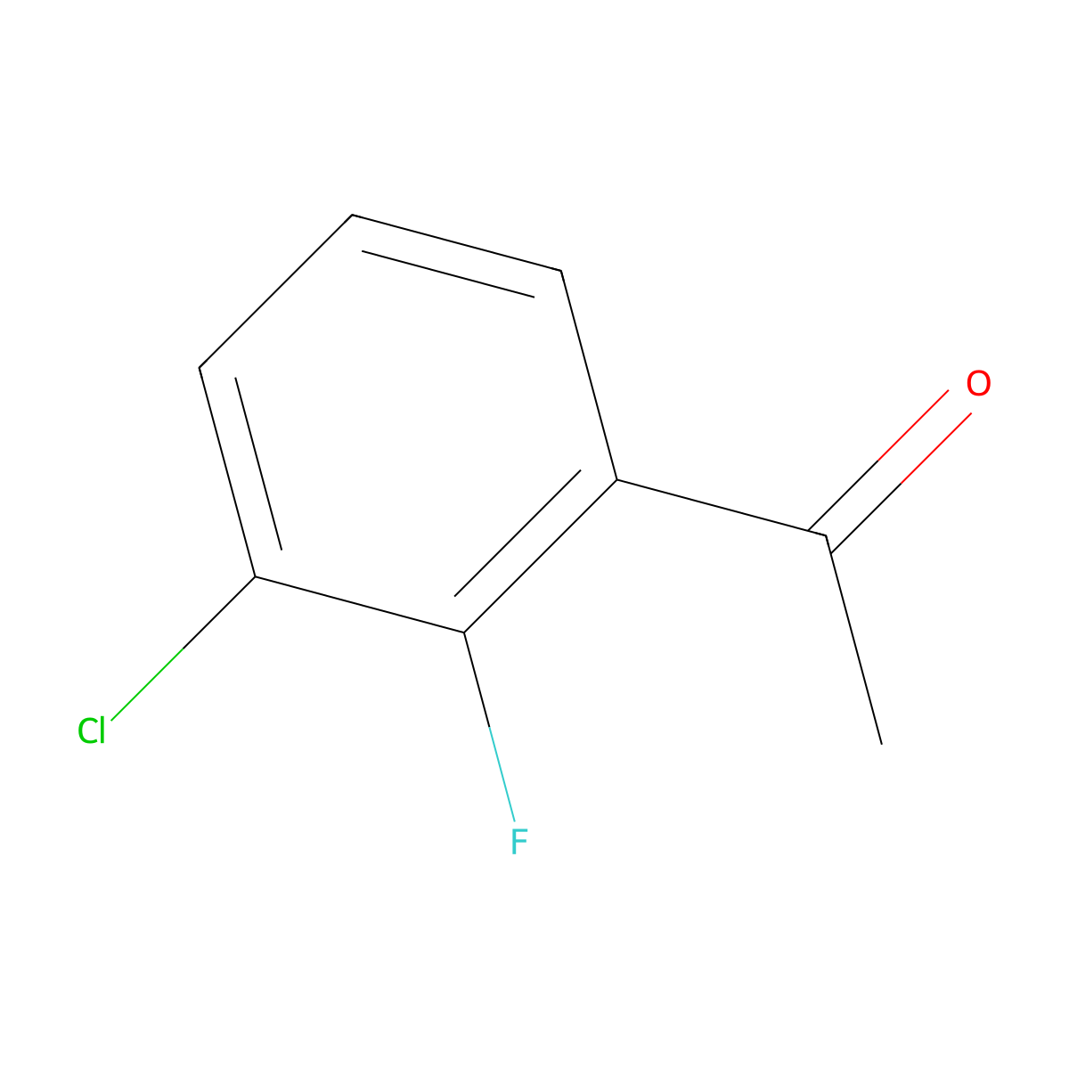 1-(3-Chloro-2-fluorophenyl)ethan-1-one molecular structure, CAS 161957-59-1