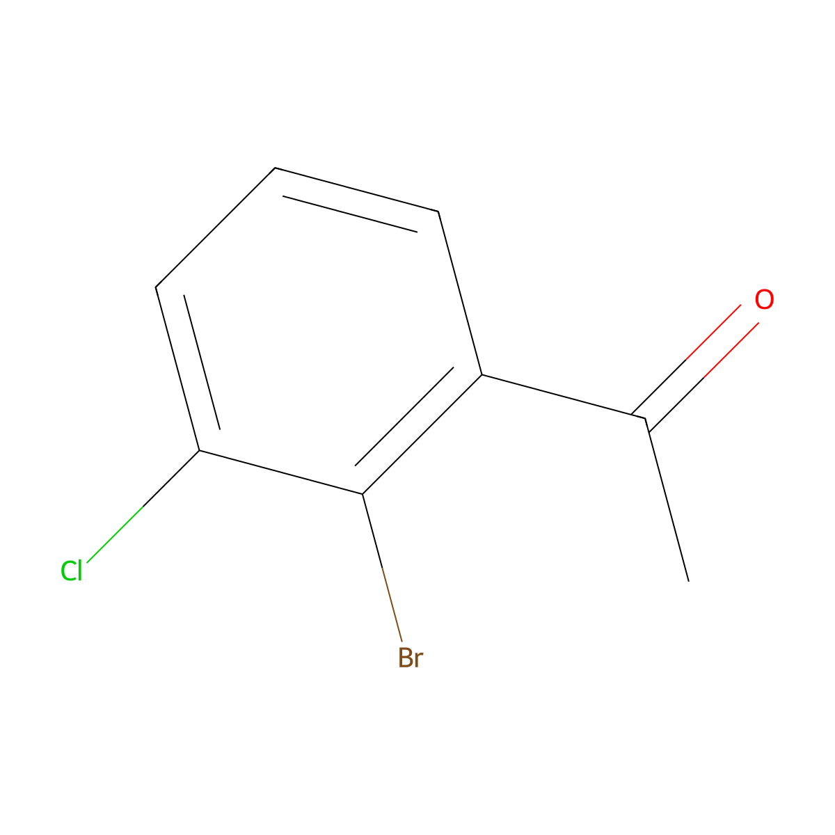 1-(2-Bromo-3-chlorophenyl)ethanone molecular structure, CAS 161957-60-4