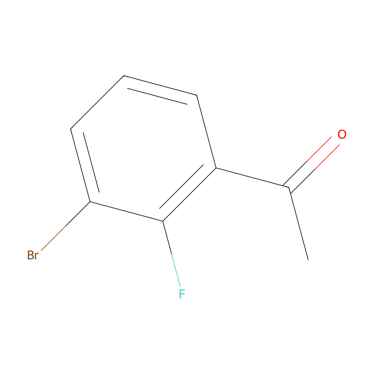 1-(3-Bromo-2-fluorophenyl)ethan-1-one molecular structure, CAS 161957-61-5