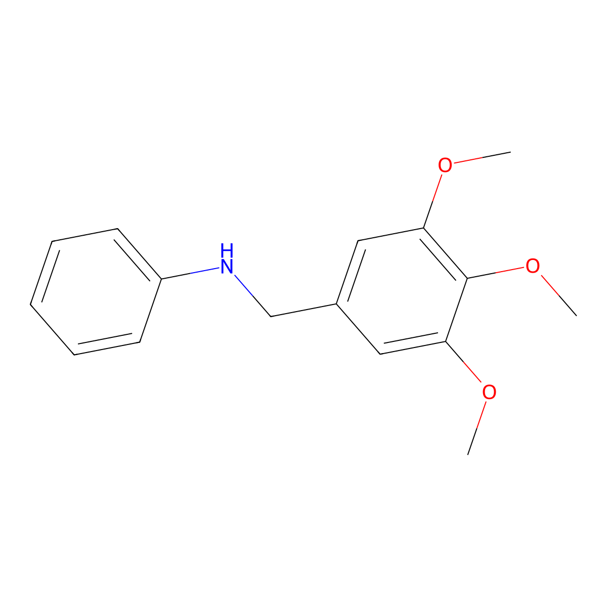 N-(3,4,5-trimethoxybenzyl)aniline molecular structure, CAS 161957-95-5