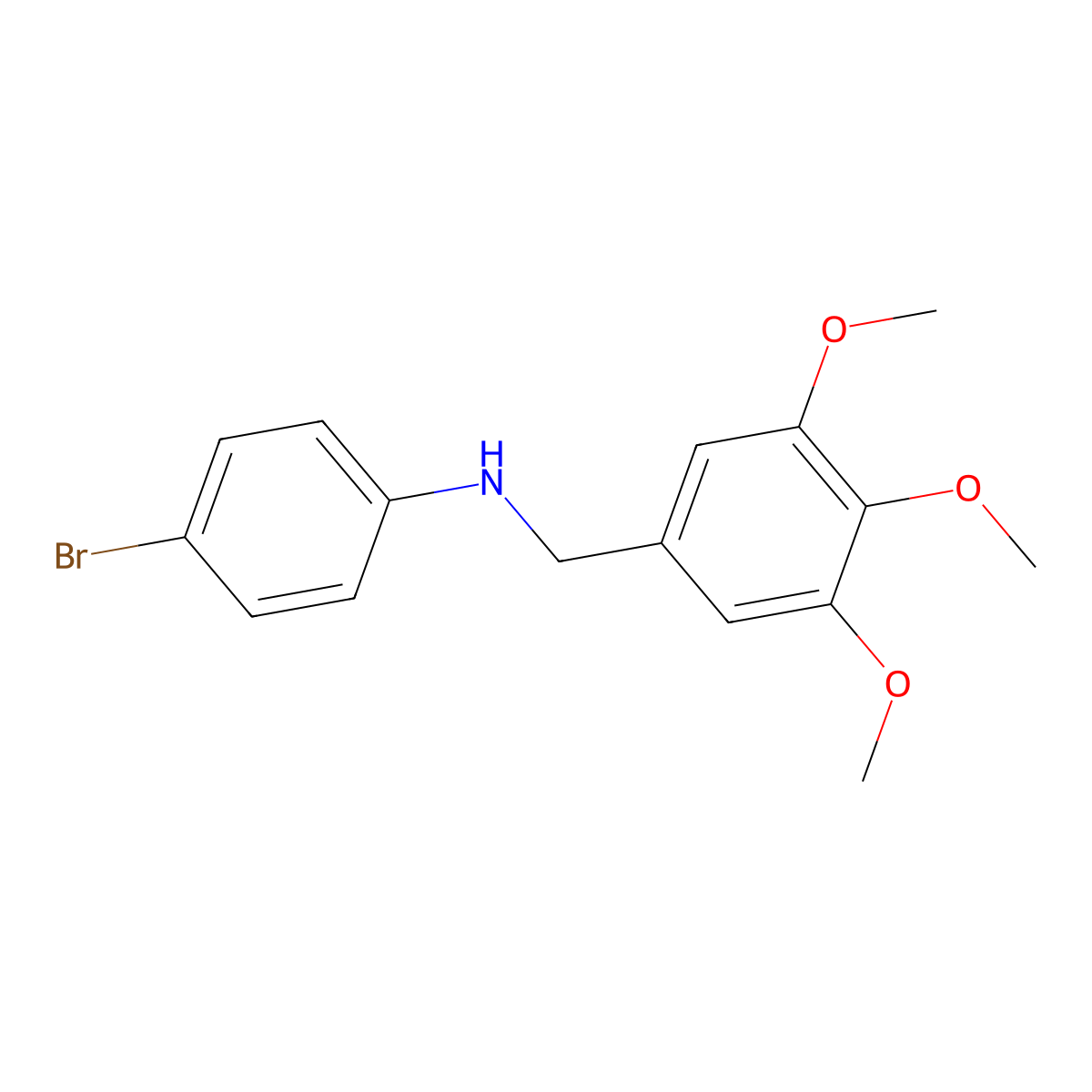 4-bromo-N-[(3,4,5-trimethoxyphenyl)methyl]aniline molecular structure, CAS 161957-97-7