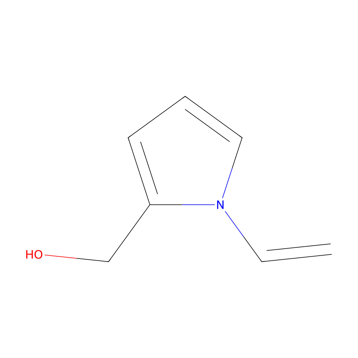 1H-Pyrrole-2-methanol, 1-ethenyl- molecular structure, CAS 161958-79-8