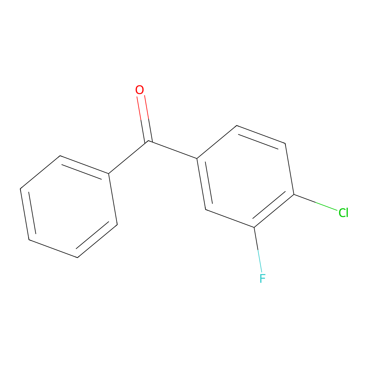 Benzophenone, 4-chloro-3-fluoro- molecular structure, CAS 16197-68-5