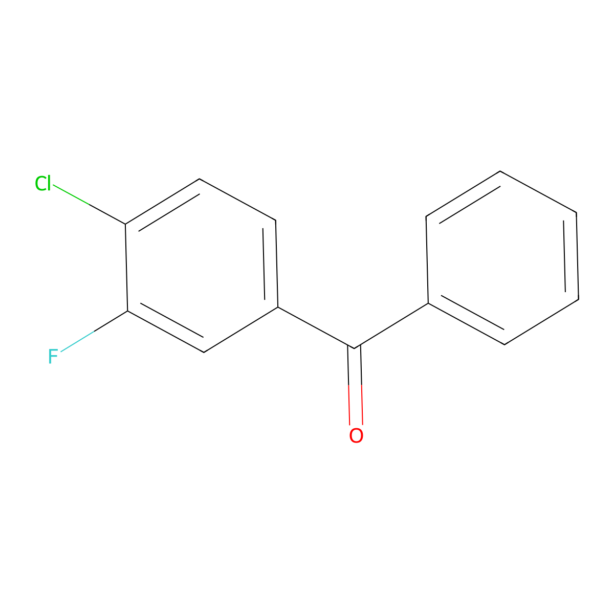 Benzophenone, 4-chloro-3-fluoro- molecular structure, CAS 16197-68-5