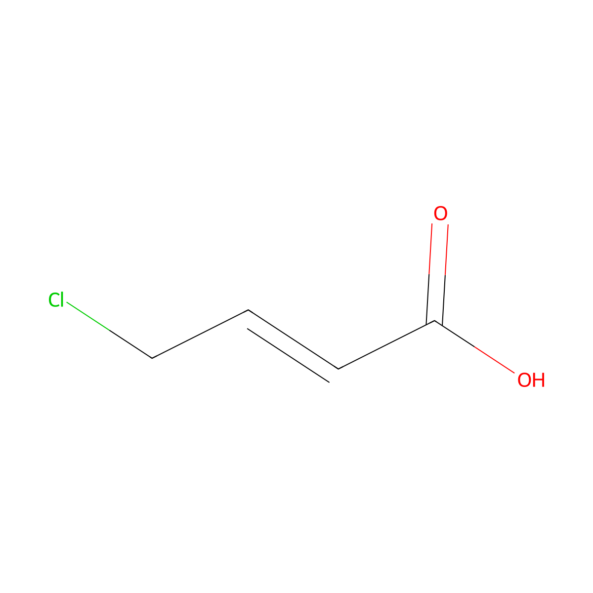 4-Chlorocrotonic acid molecular structure, CAS 16197-90-3