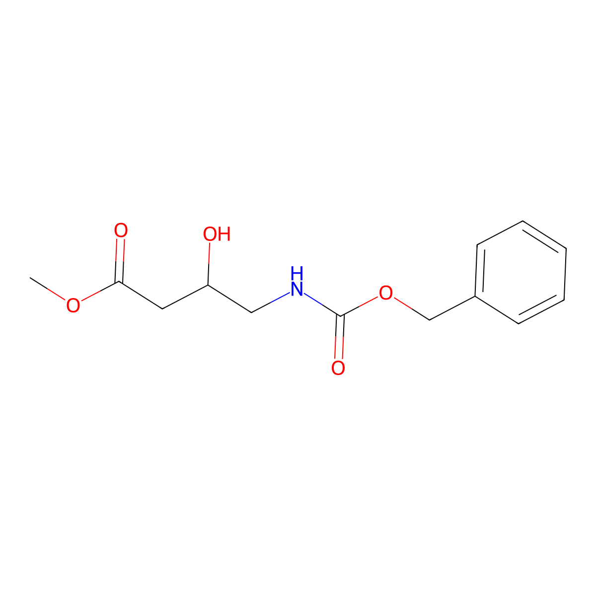 Methyl 4-{[(benzyloxy)carbonyl]amino}-3-hydroxybutanoate molecular structure, CAS 161971-54-6