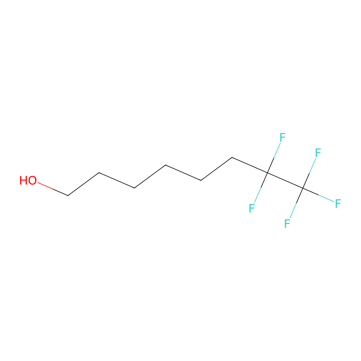 7,7,8,8,8-Pentafluorooctan-1-ol molecular structure, CAS 161981-34-6