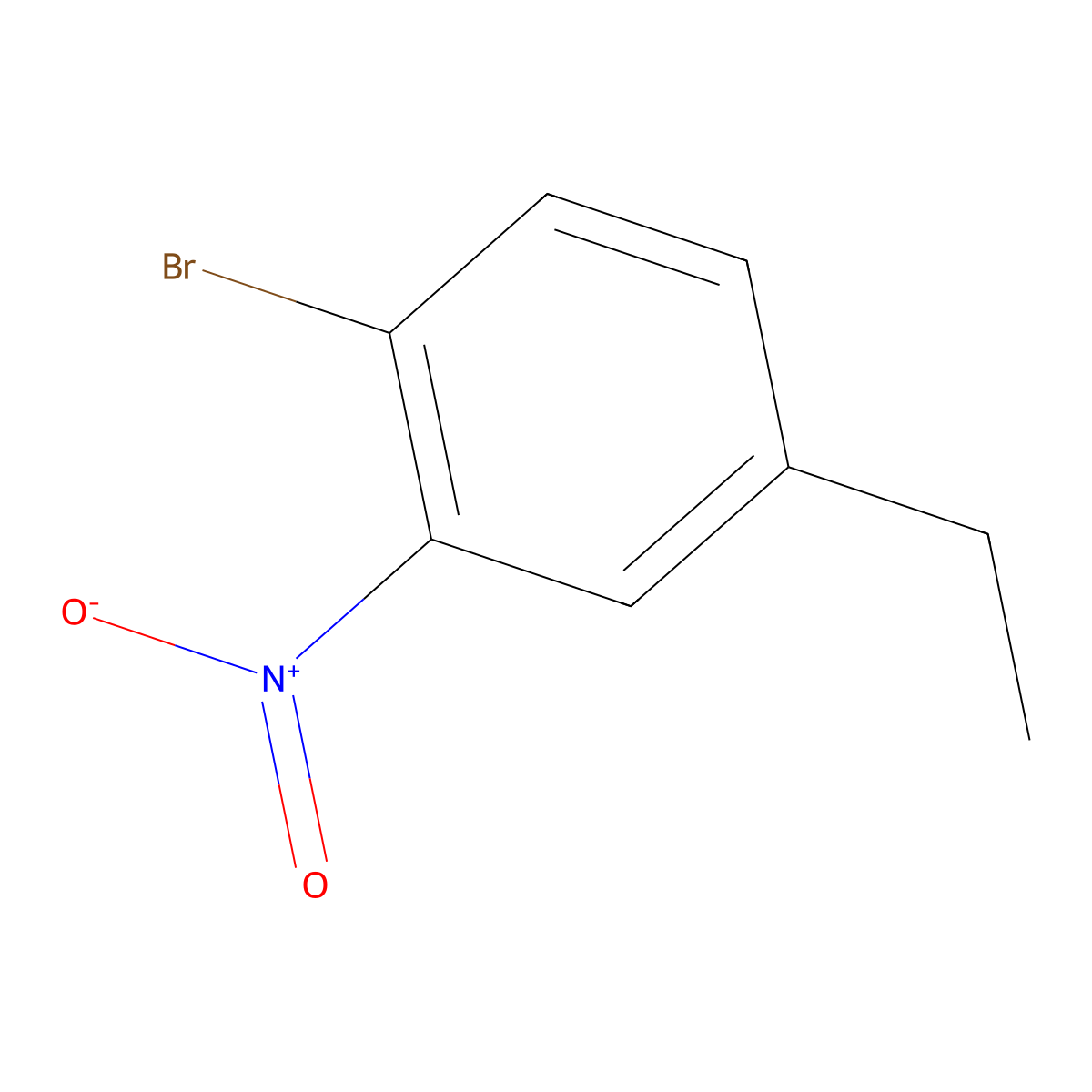 1-Bromo-4-ethyl-2-nitrobenzene molecular structure, CAS 161988-89-2