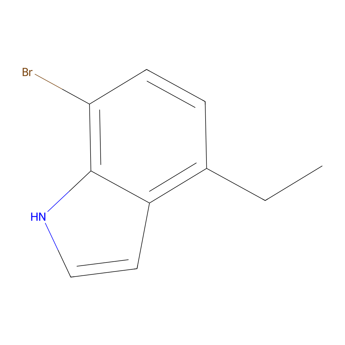 7-bromo-4-ethyl-1H-indole molecular structure, CAS 161988-90-5