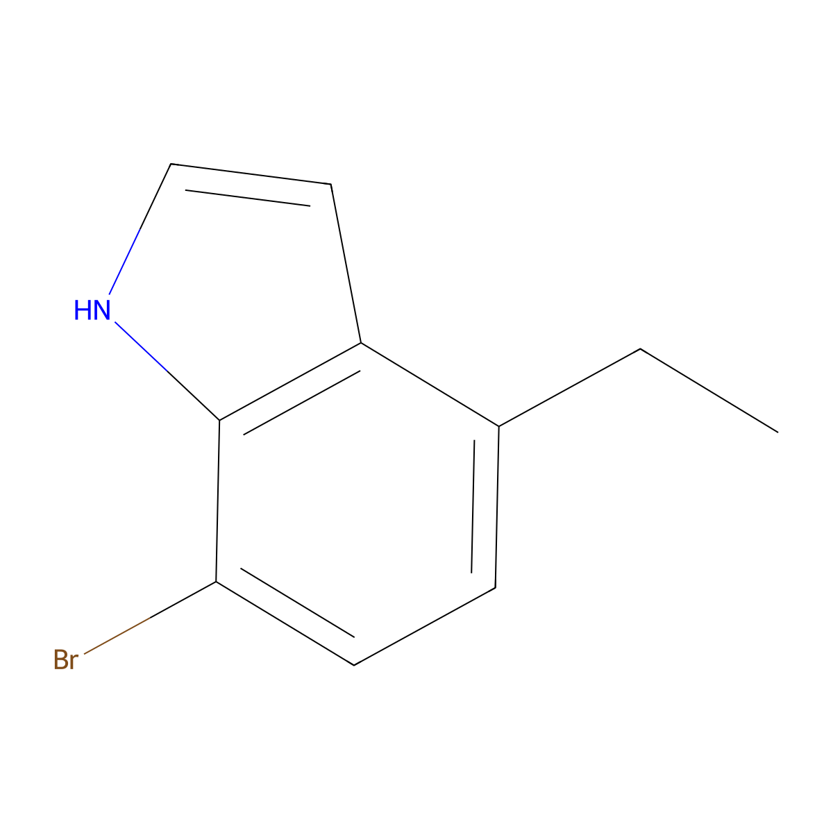 7-bromo-4-ethyl-1H-indole molecular structure, CAS 161988-90-5
