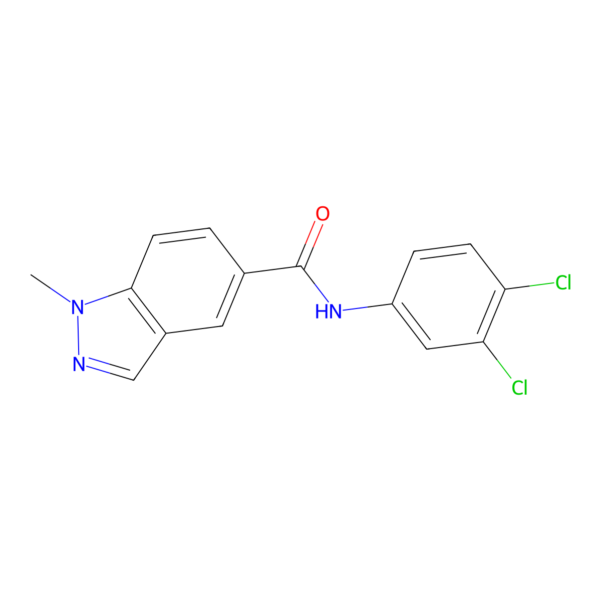 N-(3,4-dichlorophenyl)-1-methyl-1H-indazole-5-carboxamide molecular structure, CAS 1619884-67-1