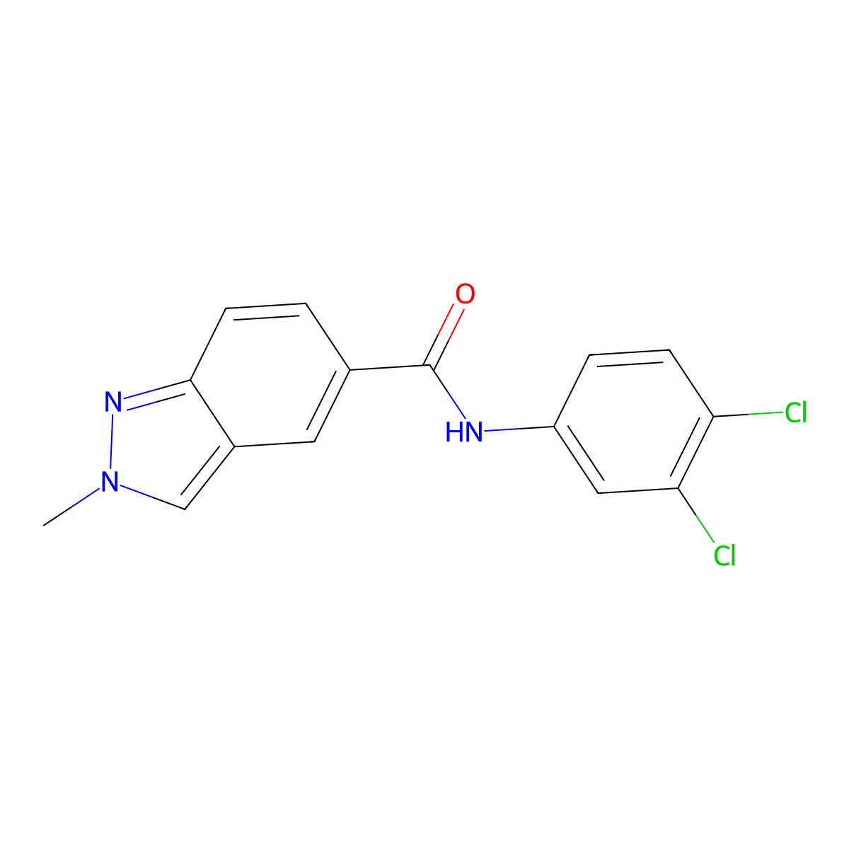 N-(3,4-dichlorophenyl)-2-methylindazole-5-carboxamide molecular structure, CAS 1619884-68-2