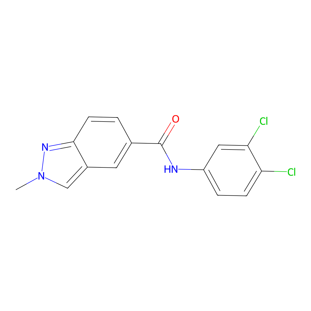 N-(3,4-dichlorophenyl)-2-methylindazole-5-carboxamide molecular structure, CAS 1619884-68-2