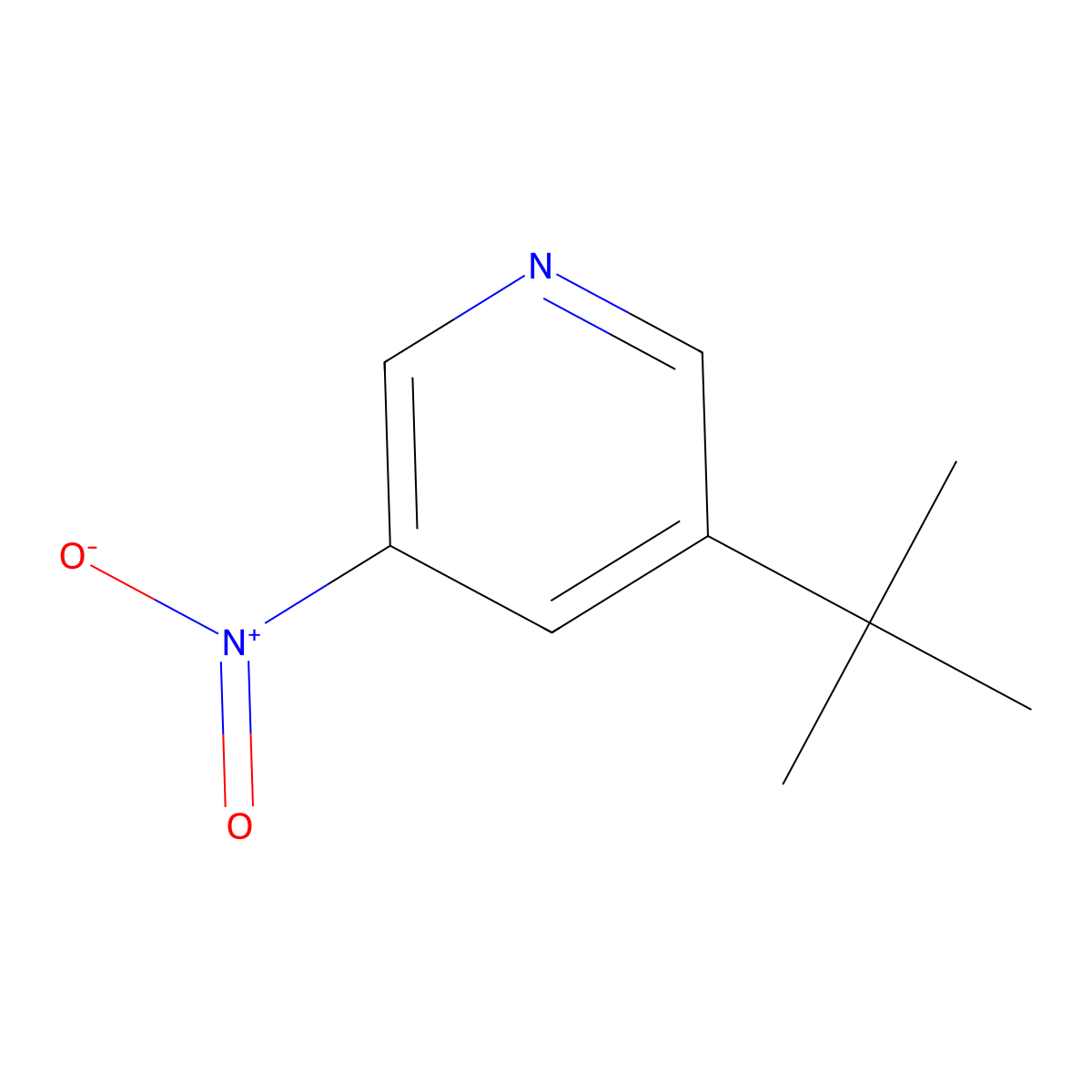 3-(tert-Butyl)-5-nitropyridine molecular structure, CAS 1619896-52-4