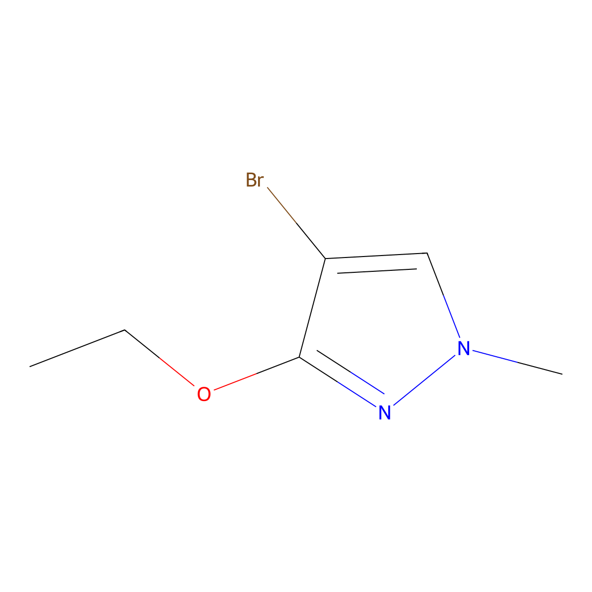 4-Bromo-3-ethoxy-1-methyl-1H-pyrazole molecular structure, CAS 1619897-03-8