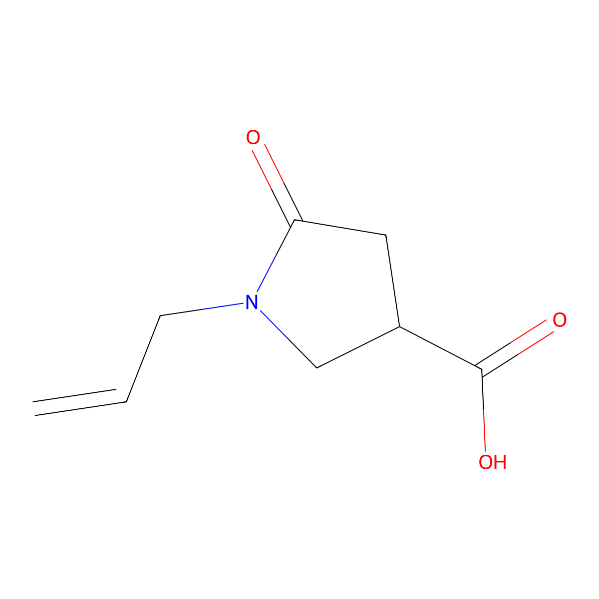 1-Allyl-5-Oxopyrrolidine-3-Carboxylic Acid molecular structure, CAS 16199-99-8