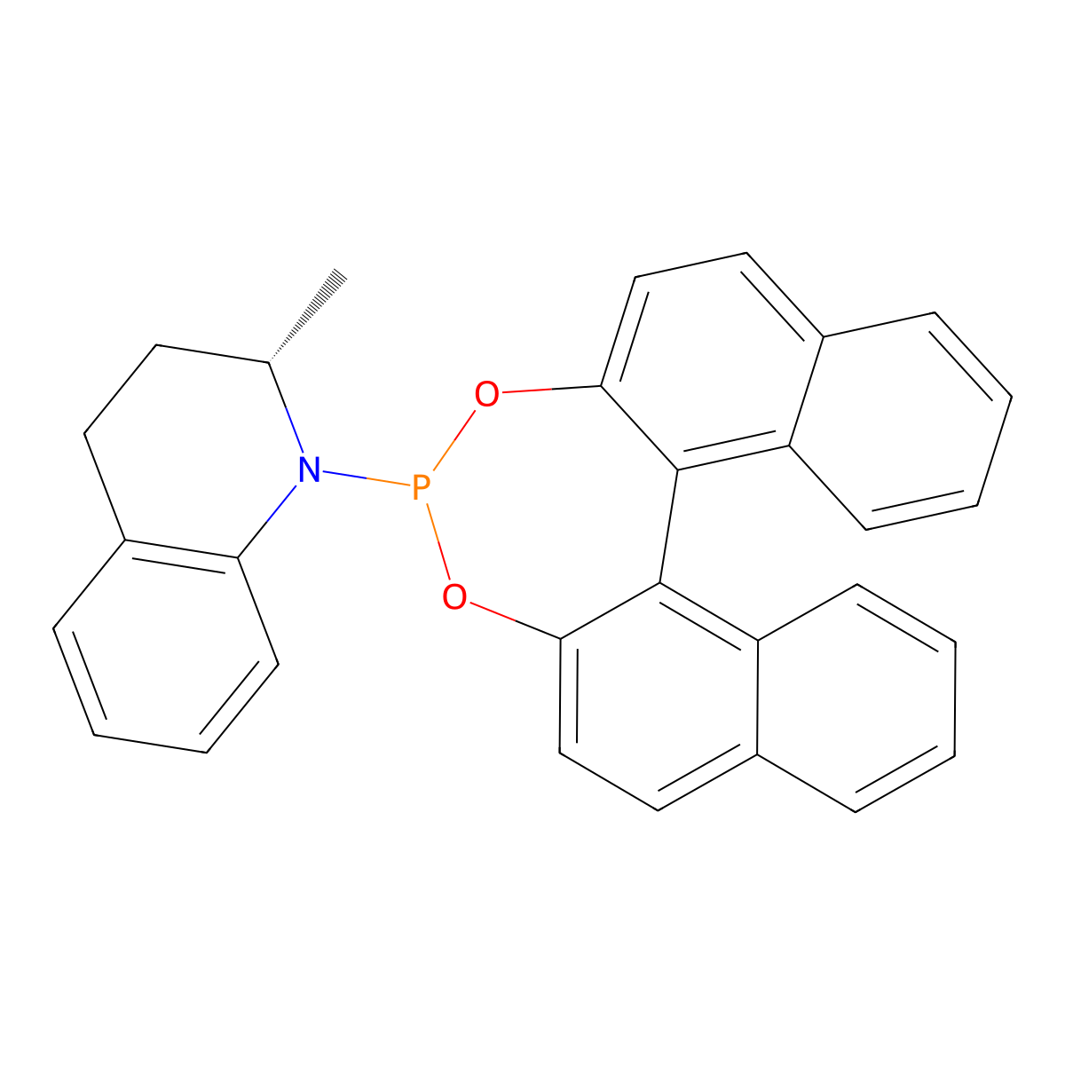 (2S)-(11bS)-1-(Dinaphtho[2,1-d:1',2'-f][1,3,2]dioxaphosphepin-4-yl)-2-methyl-1,2,3,4-tetrahydroquinoline molecular structure, CAS 1619901-87-9