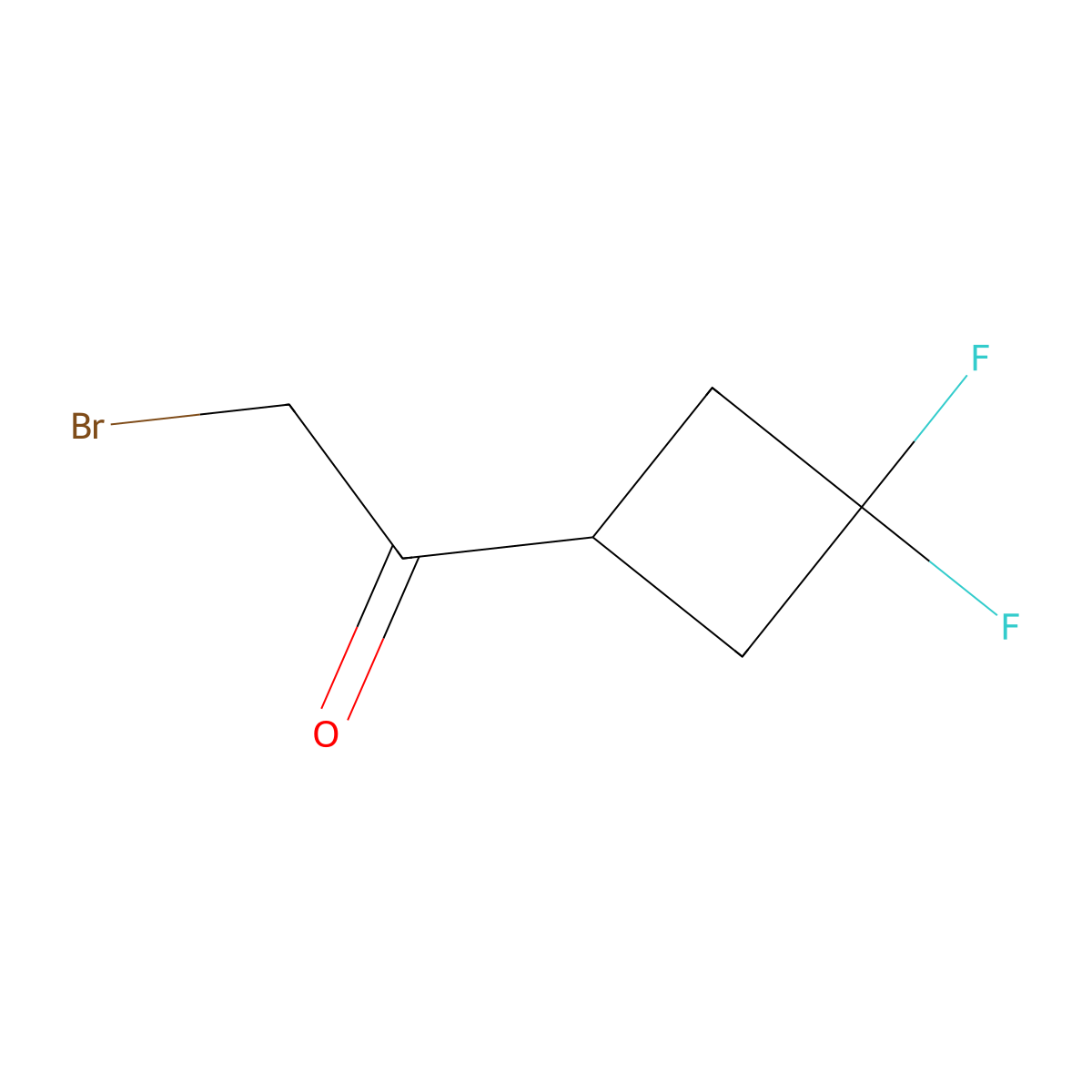2-Bromo-1-(3,3-difluorocyclobutyl)ethan-1-one molecular structure, CAS 1619911-80-6
