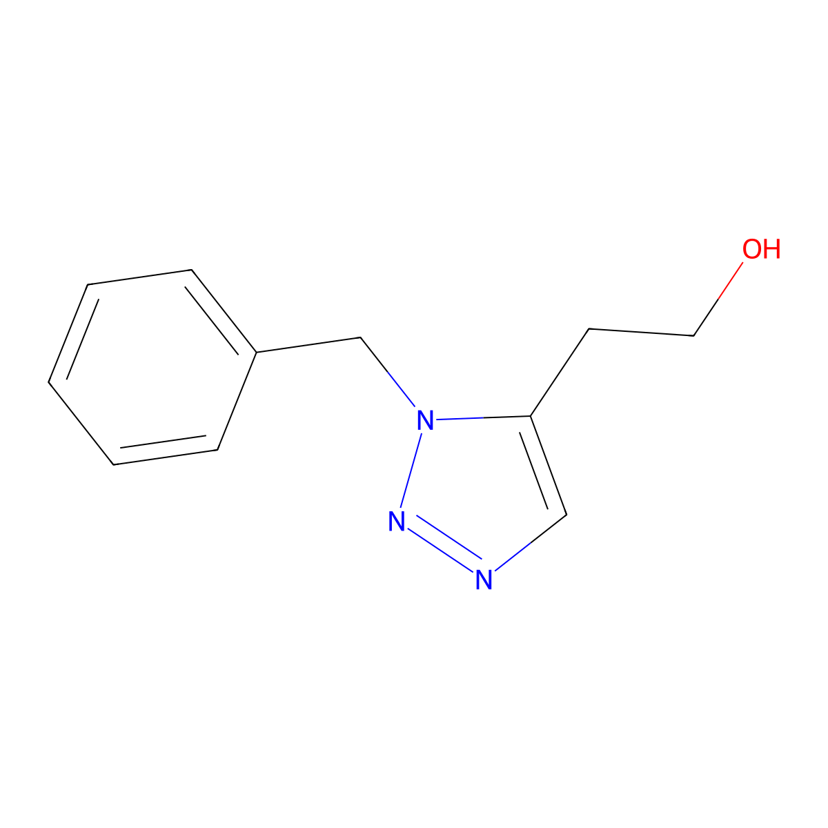 2-(3-Benzyltriazol-4-yl)ethanol molecular structure, CAS 1619971-58-2