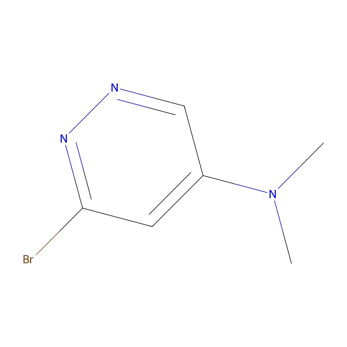 6-bromo-N,N-dimethylpyridazin-4-amine molecular structure, CAS 1619987-51-7