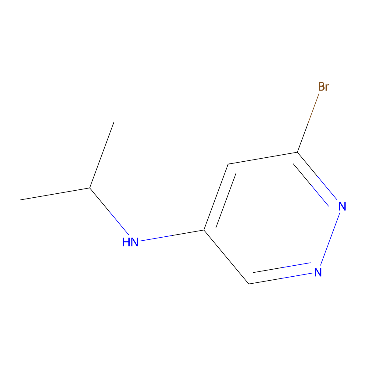 6-bromo-N-(propan-2-yl)pyridazin-4-amine molecular structure, CAS 1619988-98-5