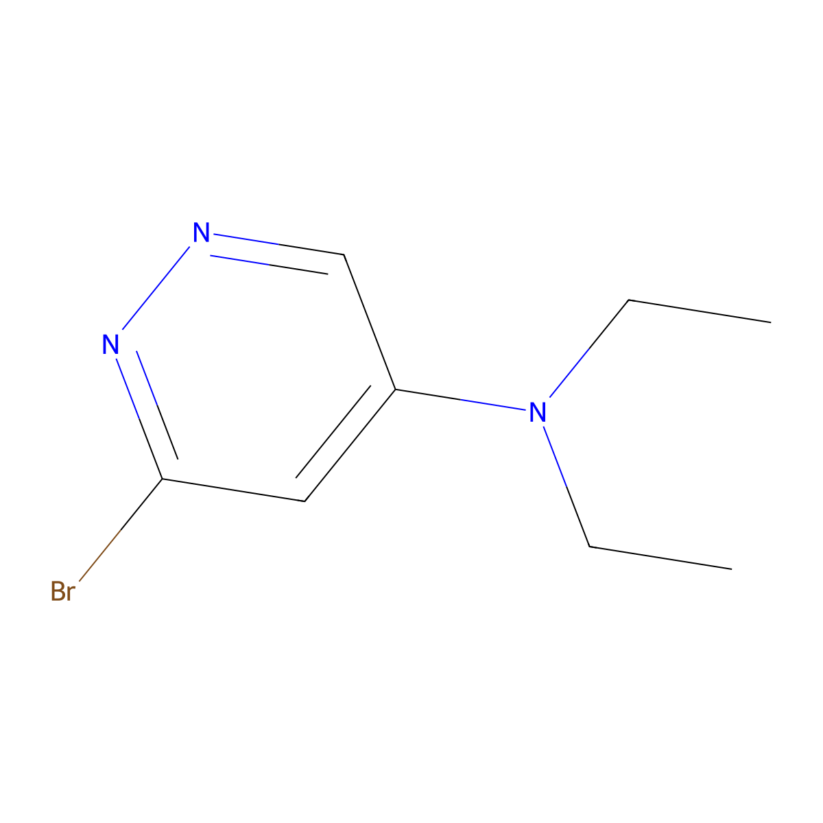 6-Bromo-N,N-diethylpyridazin-4-amine molecular structure, CAS 1619989-11-5