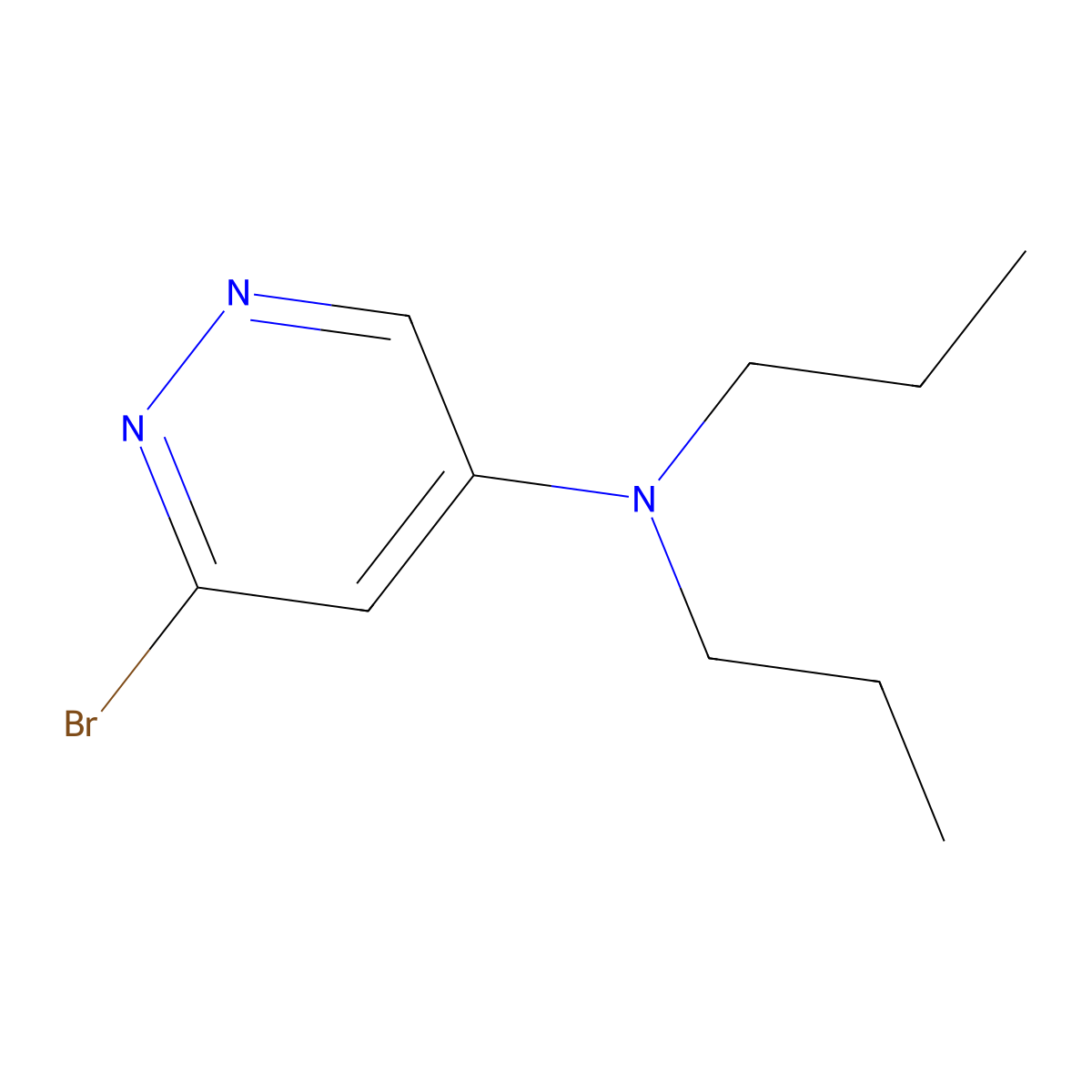 6-Bromo-N,N-dipropylpyridazin-4-amine molecular structure, CAS 1619989-16-0