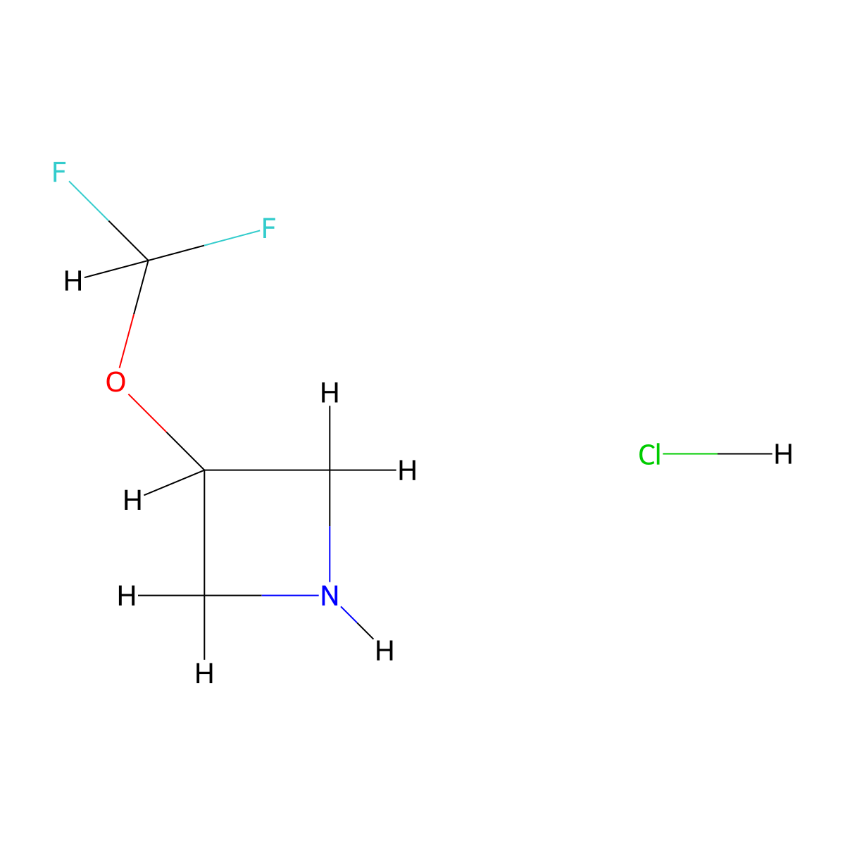 3-(Difluoromethoxy)azetidine hydrochloride molecular structure, CAS 1619991-11-5