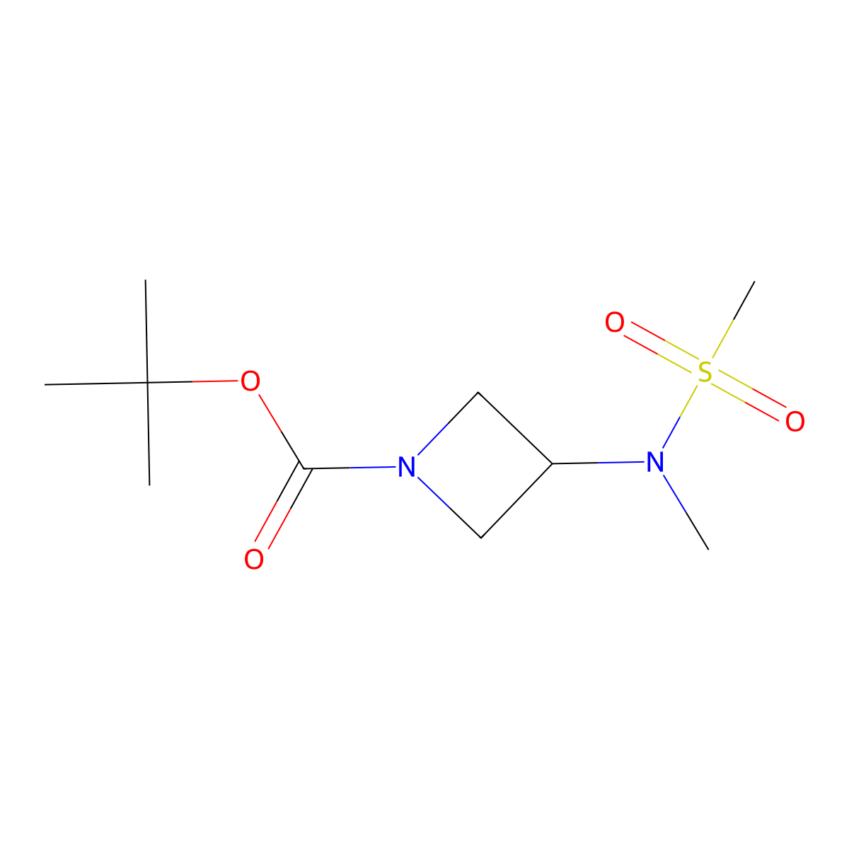 tert-Butyl 3-(N-methylmethanesulfonamido)azetidine-1-carboxylate molecular structure, CAS 1619991-23-9