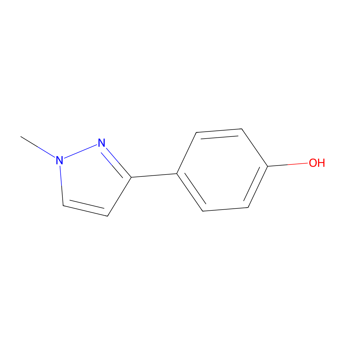 4-(1-Methyl-1h-pyrazol-3-yl)phenol molecular structure, CAS 1619992-02-7
