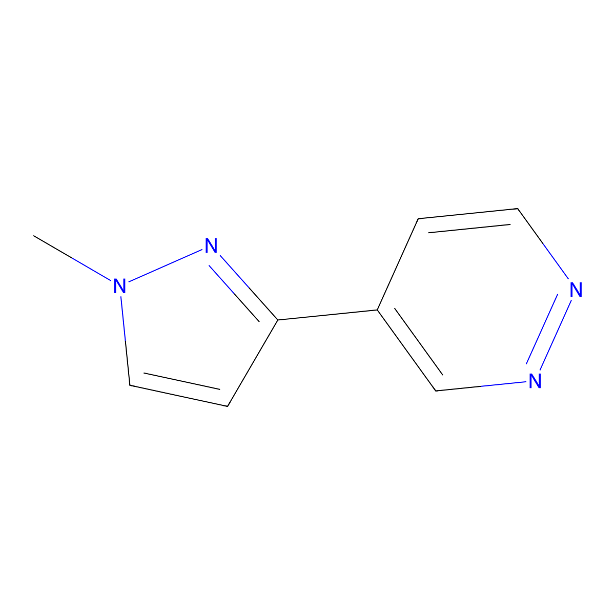 4-(1-Methyl-1H-pyrazol-3-yl)pyridazine molecular structure, CAS 1619993-17-7