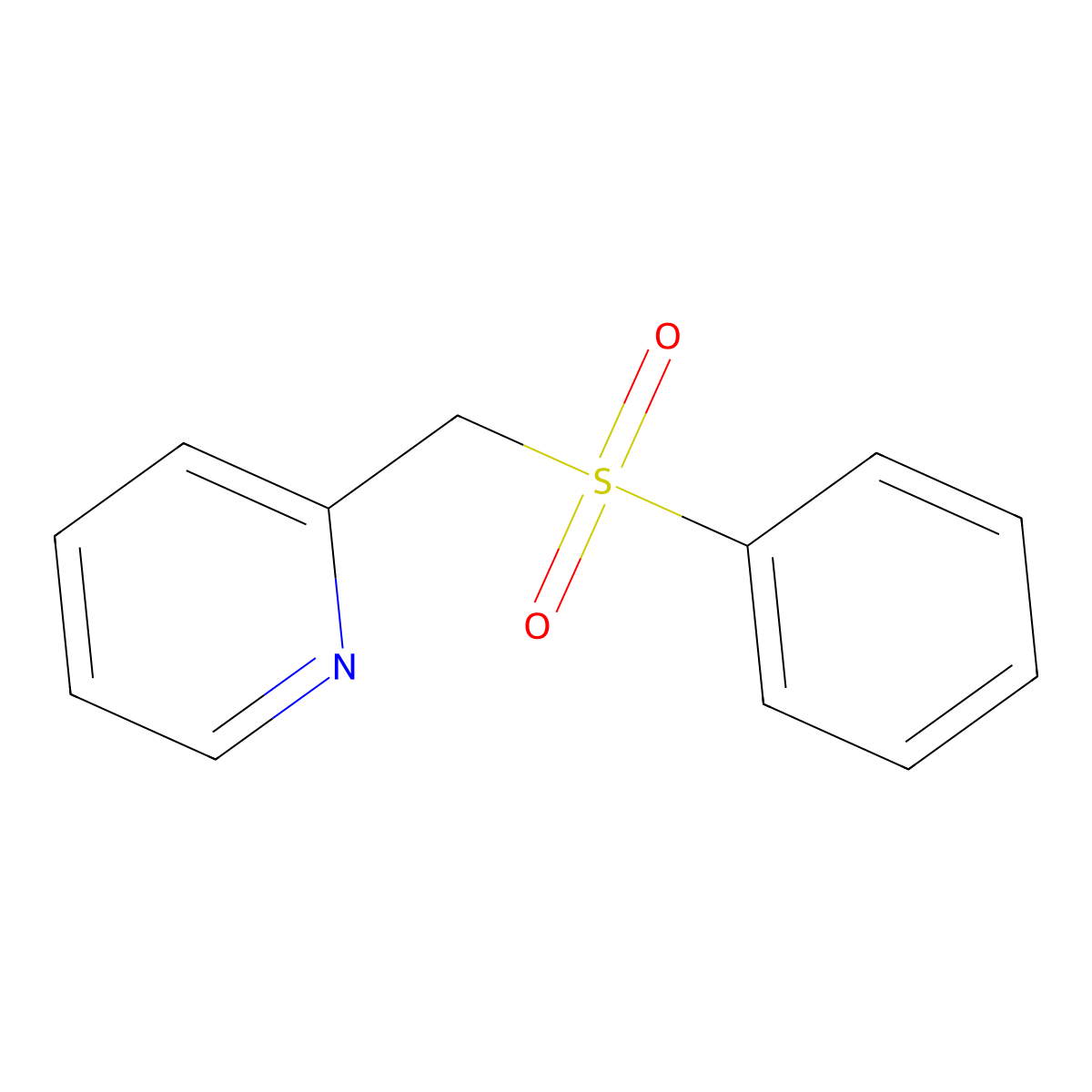 Phenyl 2-pyridylmethyl sulfone molecular structure, CAS 1620-50-4