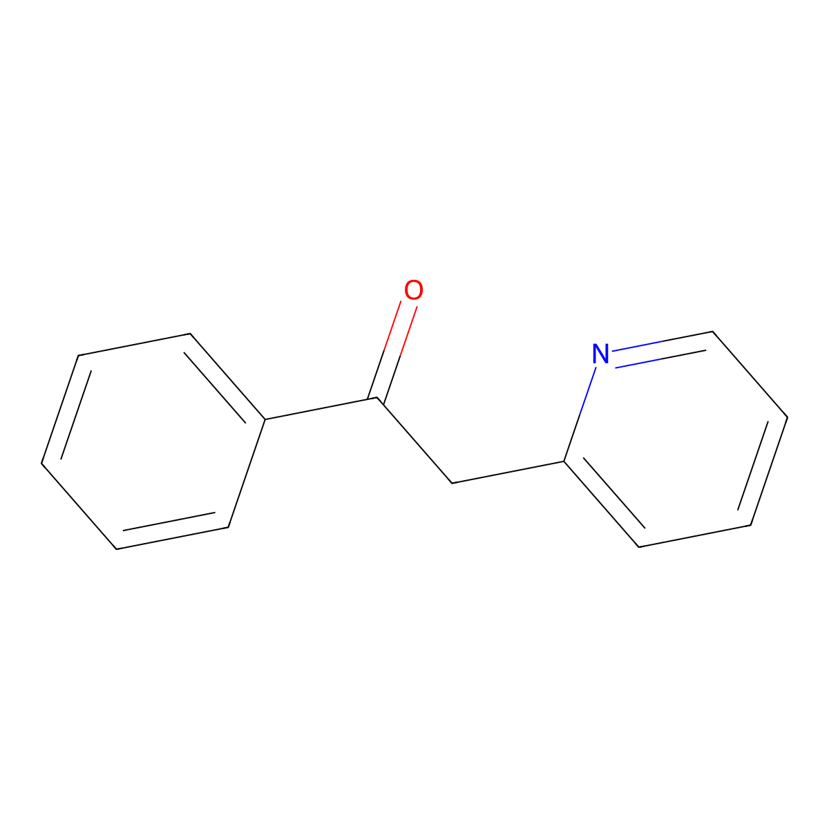 1-Phenyl-2-(2-pyridinyl)ethanone molecular structure, CAS 1620-53-7