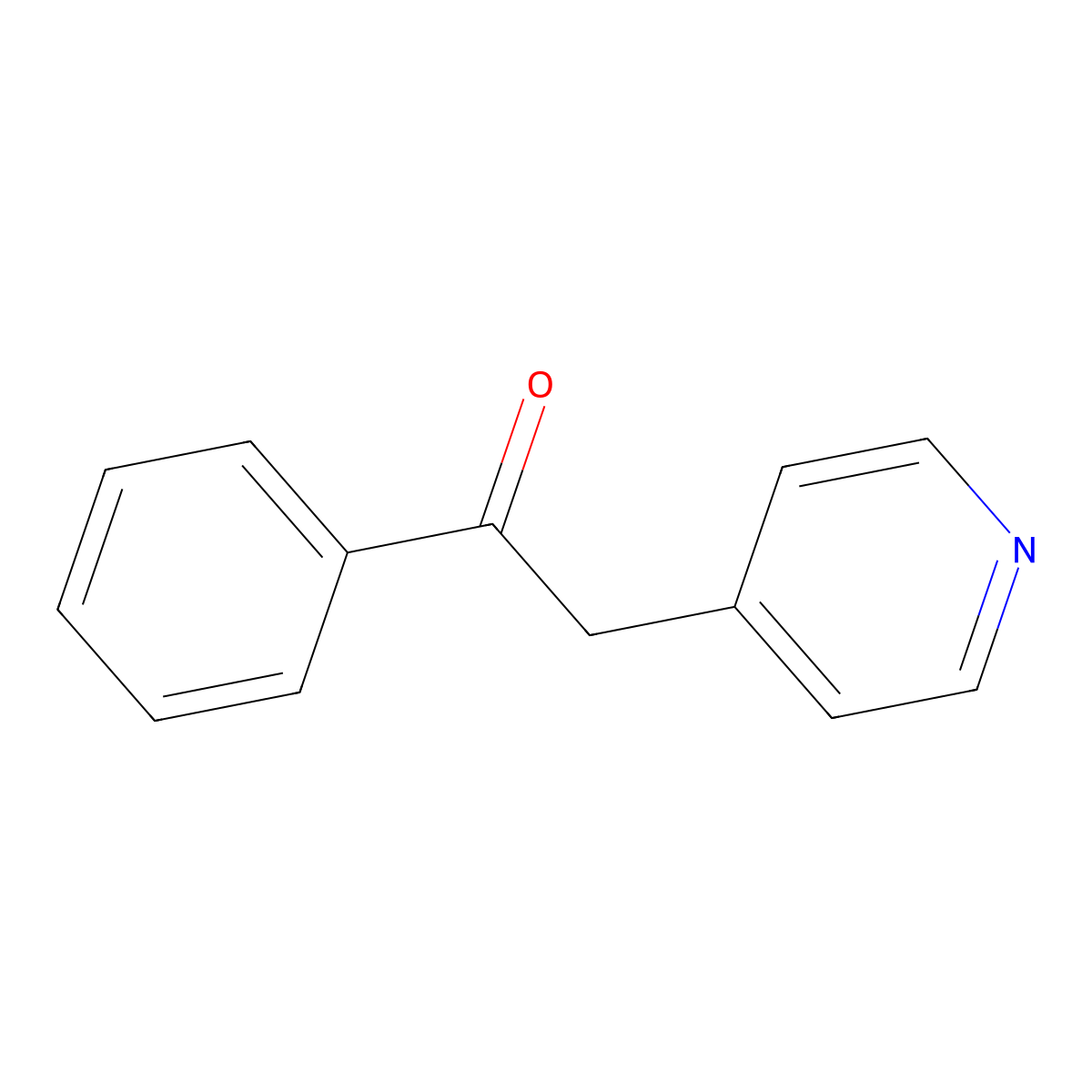 1-Phenyl-2-(4-pyridinyl)ethanone molecular structure, CAS 1620-55-9