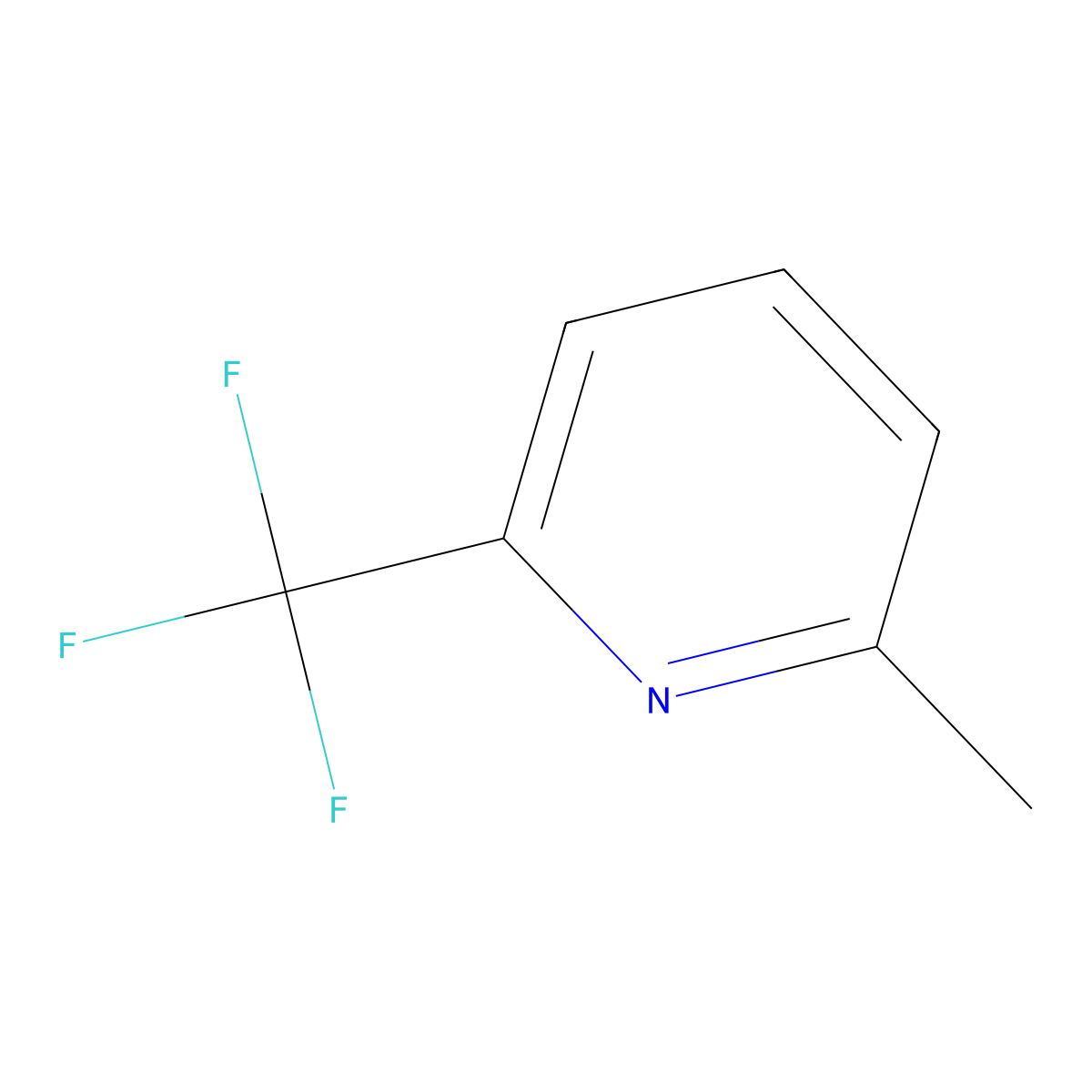 2-Methyl-6-(trifluoromethyl)pyridine molecular structure, CAS 1620-72-0