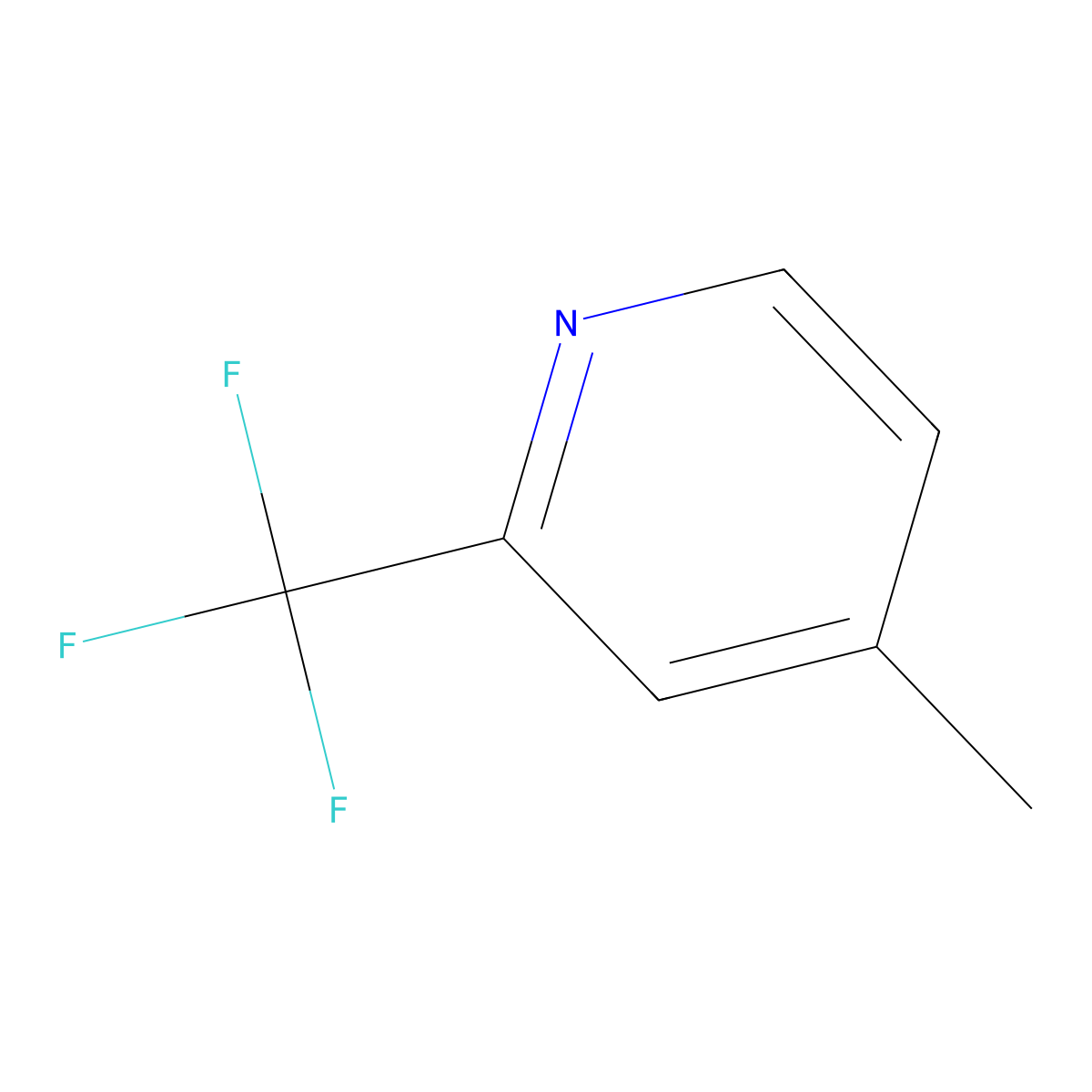 4-Methyl-2-(trifluoromethyl)pyridine molecular structure, CAS 1620-79-7