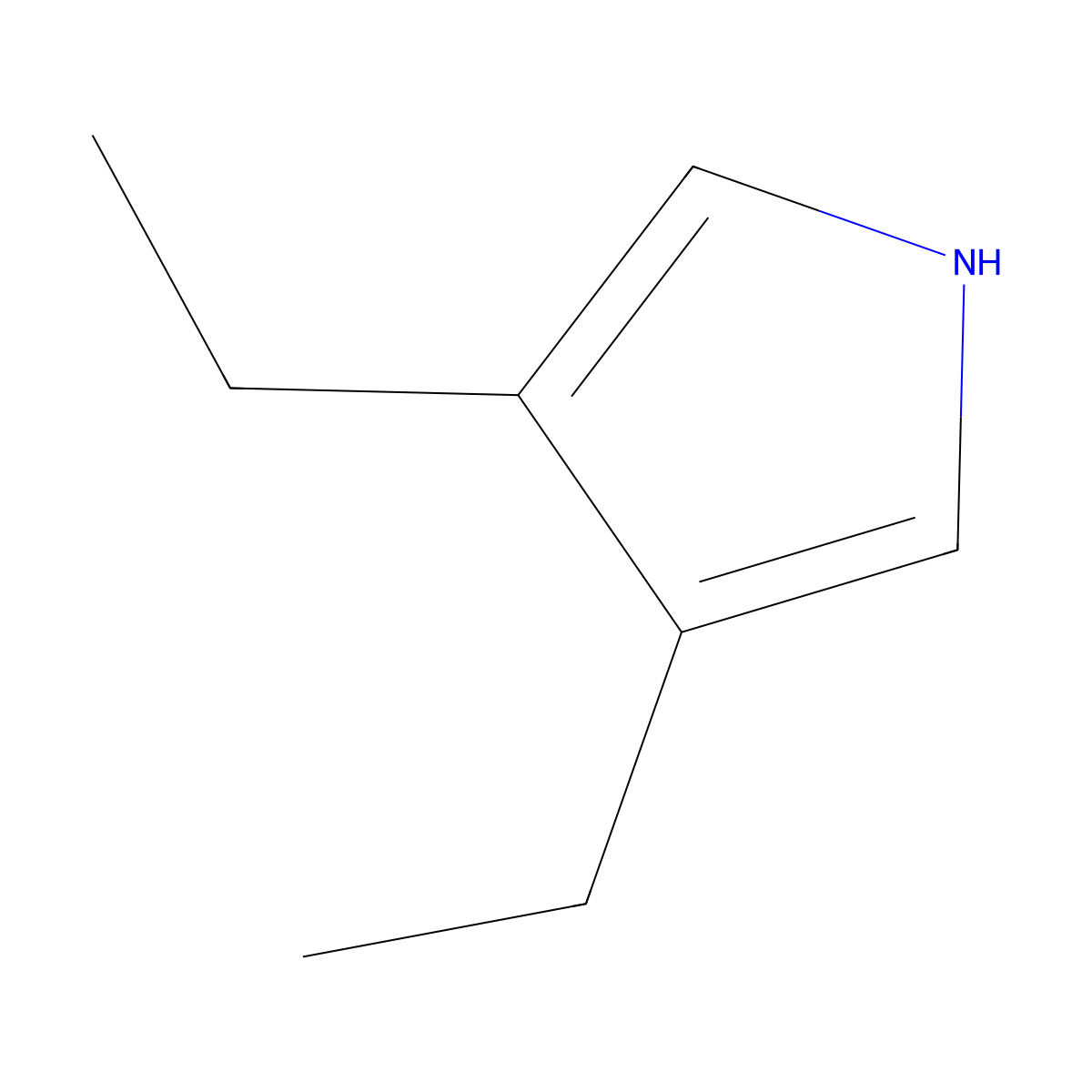 3,4-Diethylpyrrole molecular structure, CAS 16200-52-5