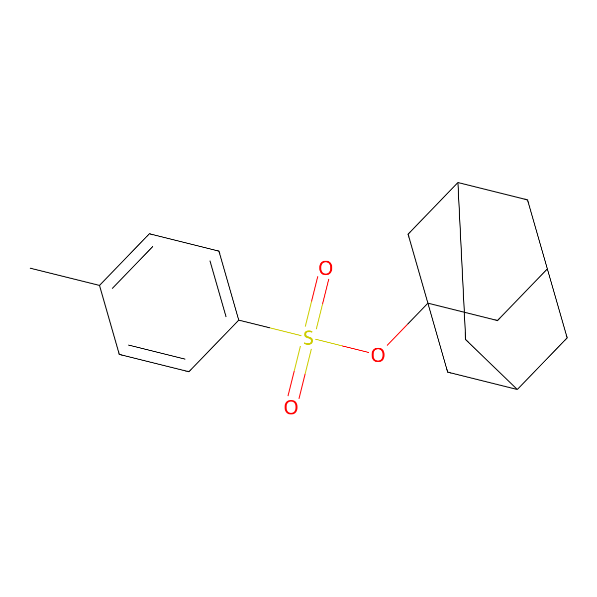 Adamantan-1-yl 4-methylbenzene-1-sulfonate molecular structure, CAS 16200-57-0