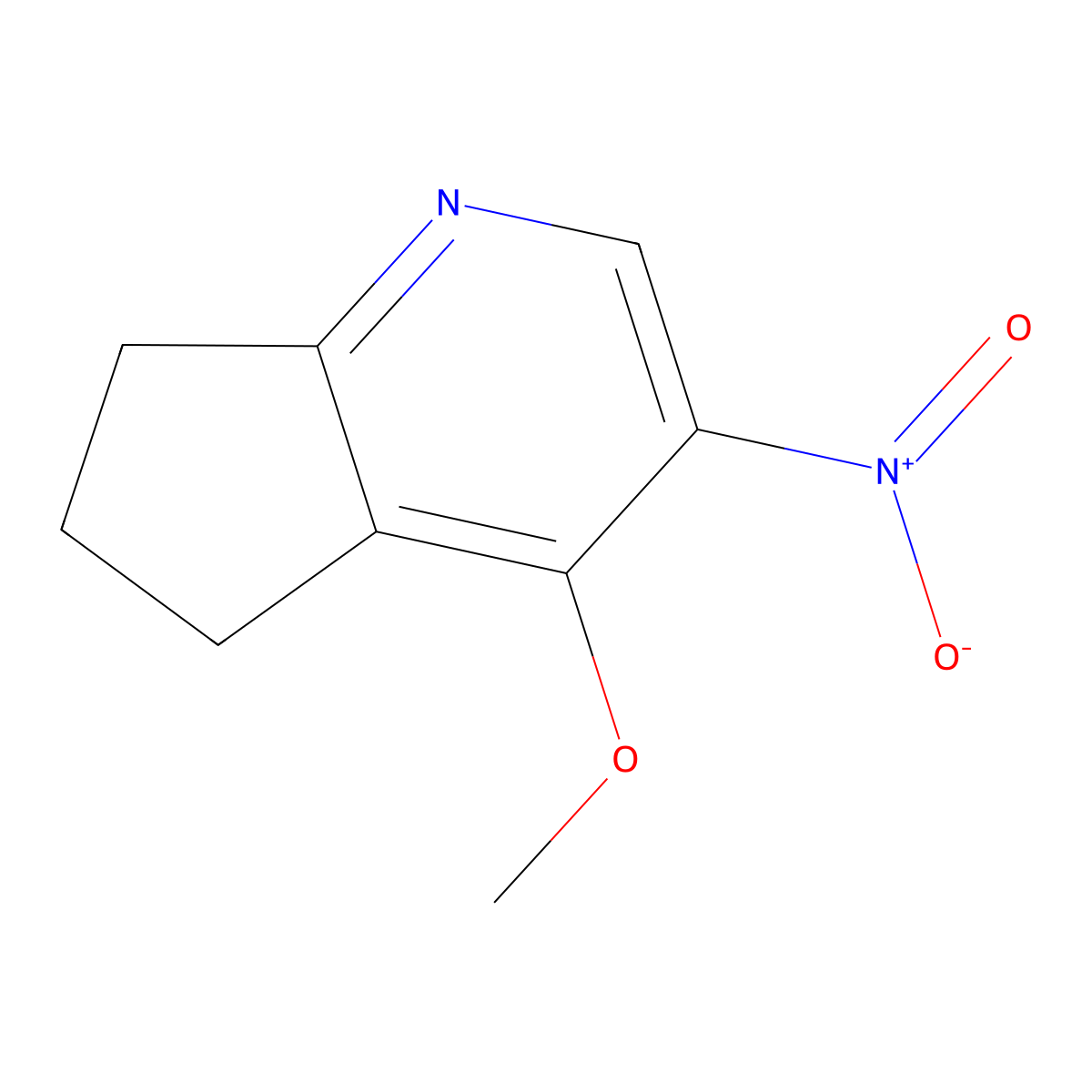 4-Methoxy-3-nitro-6,7-dihydro-5H-cyclopenta[b]pyridine molecular structure, CAS 1620011-36-0