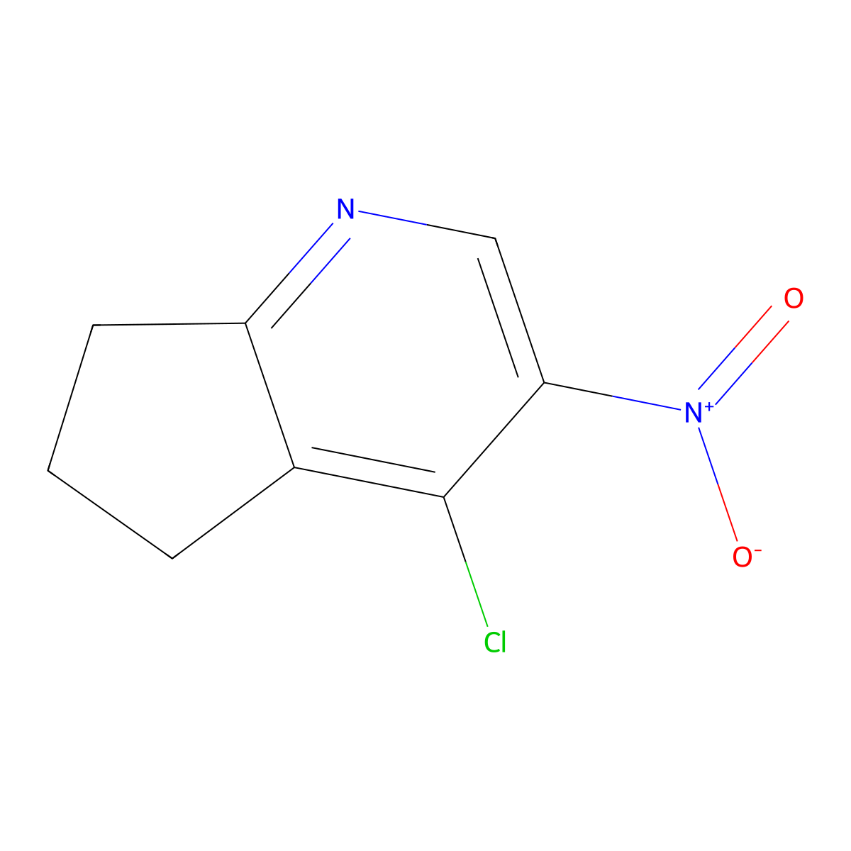 4-Chloro-3-nitro-6,7-dihydro-5H-cyclopenta[b]pyridine molecular structure, CAS 1620011-38-2