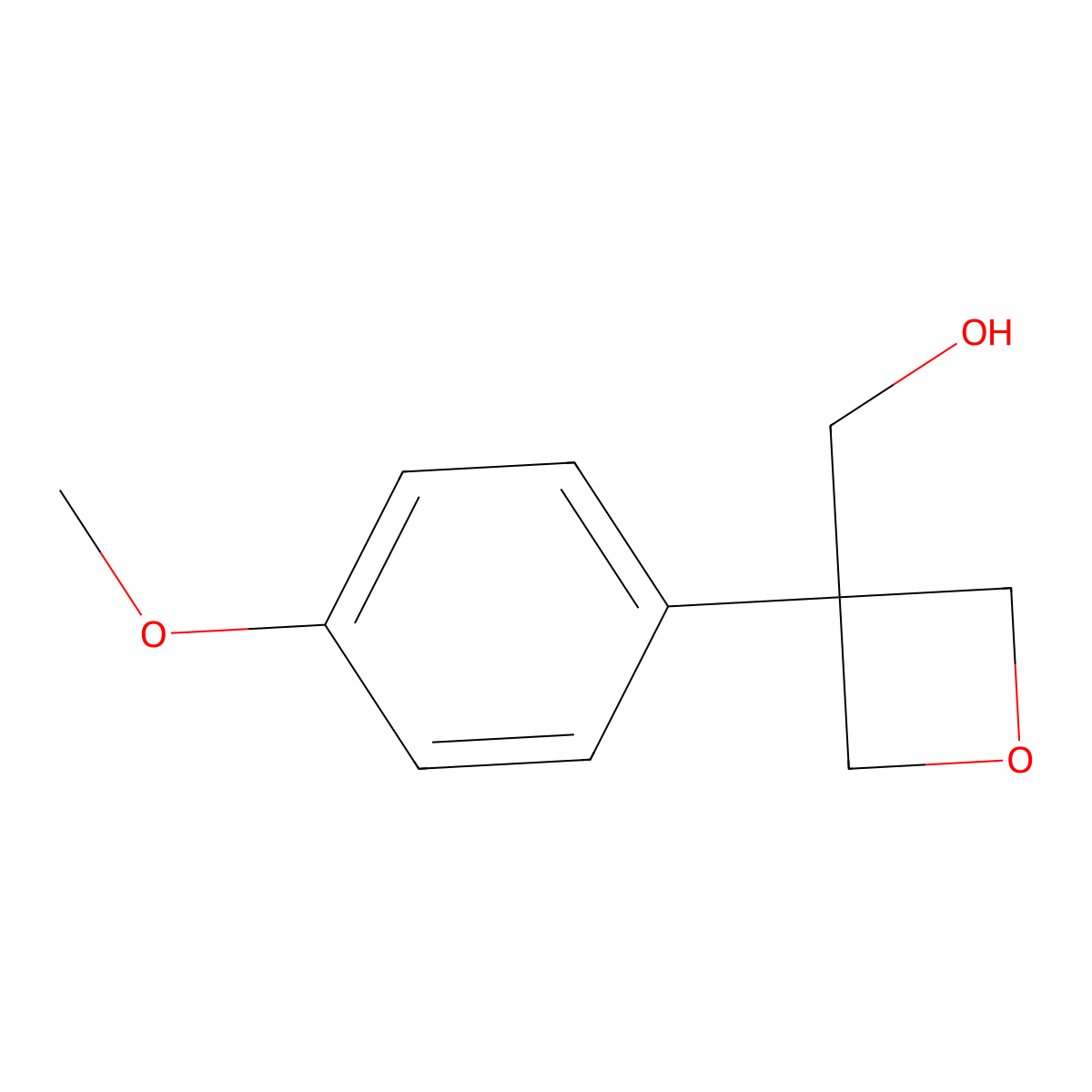 [3-(4-Methoxyphenyl)oxetan-3-YL]methanol molecular structure, CAS 1620017-19-7