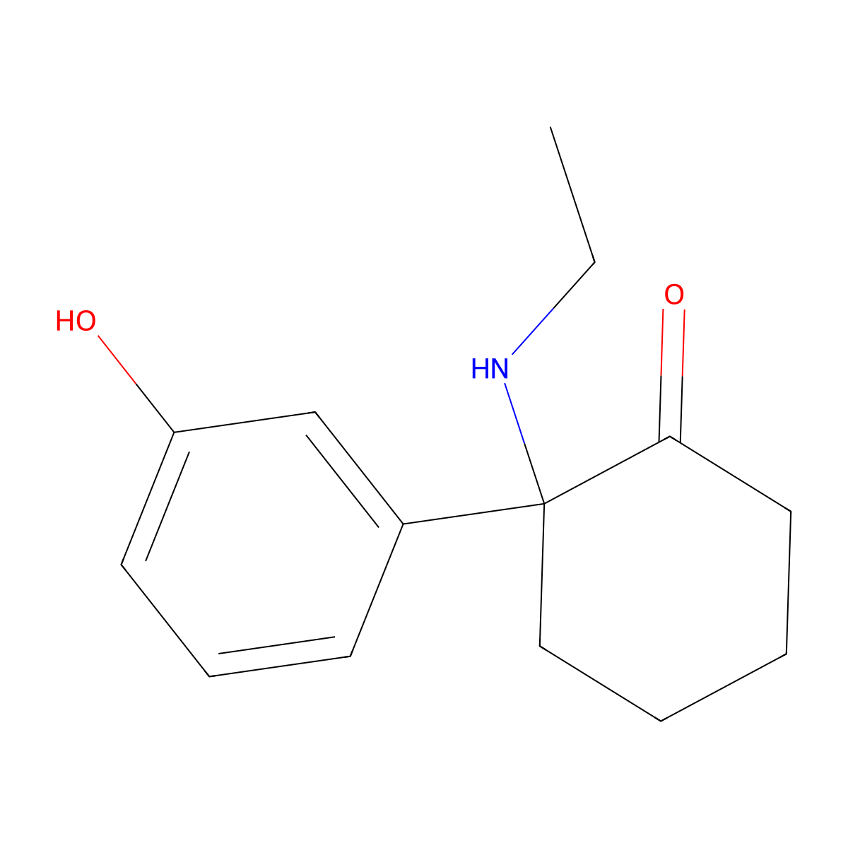 Hydroxetamine molecular structure, CAS 1620054-73-0