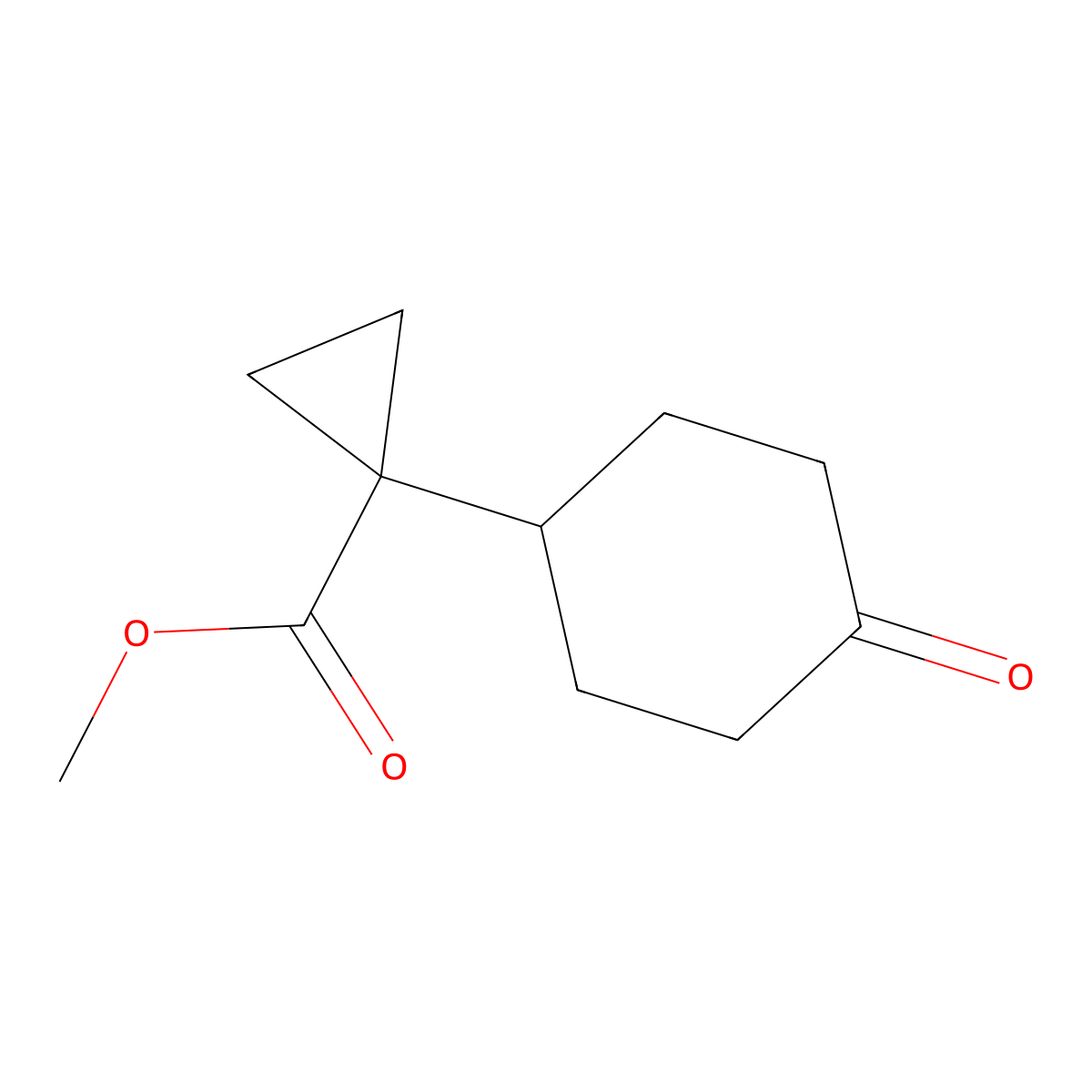 Methyl1-(4-oxocyclohexyl)cyclopropane-1-carboxylate molecular structure, CAS 1620075-93-5