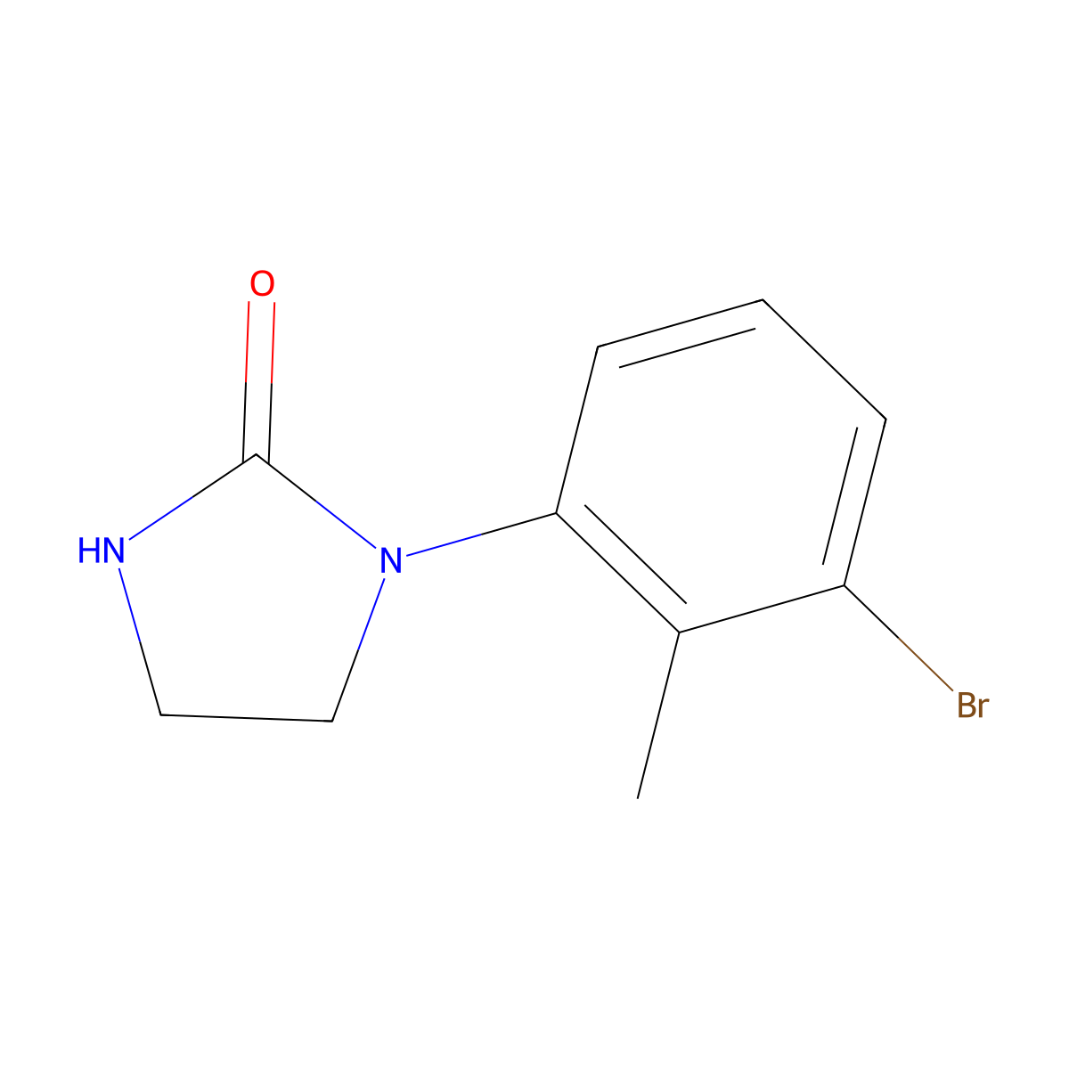 1-(3-Bromo-2-methylphenyl)imidazolidin-2-one molecular structure, CAS 1620089-70-4