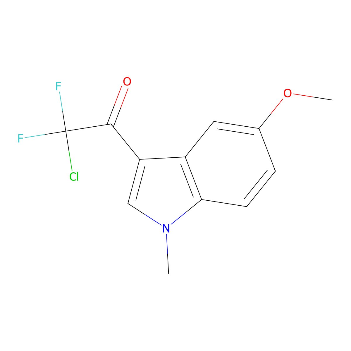 2-Chloro-2,2-difluoro-1-(5-methoxy-1-methyl-1H-indol-3-yl)ethan-1-one molecular structure, CAS 1620097-97-3