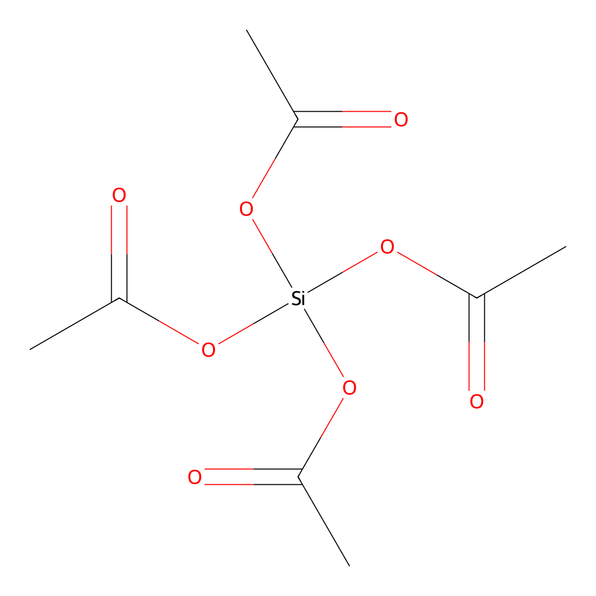 Silicon tetraacetate molecular structure, CAS 16201-97-1