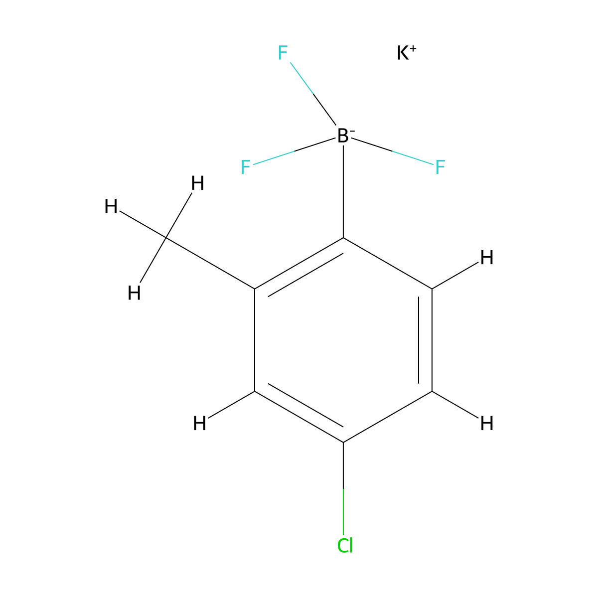 Potassium (4-chloro-2-methylphenyl)trifluoroborate molecular structure, CAS 1620108-43-1