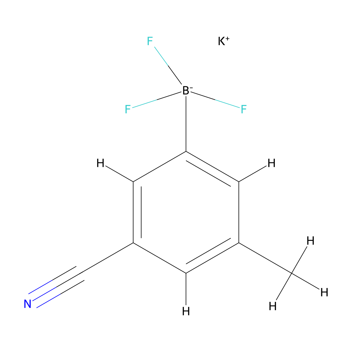 Potassium (3-cyano-5-methylphenyl)trifluoroboranuide molecular structure, CAS 1620108-44-2