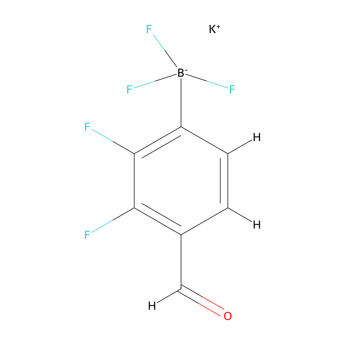 Potassium (2,3-difluoro-4-formylphenyl)trifluoroboranuide molecular structure, CAS 1620108-47-5