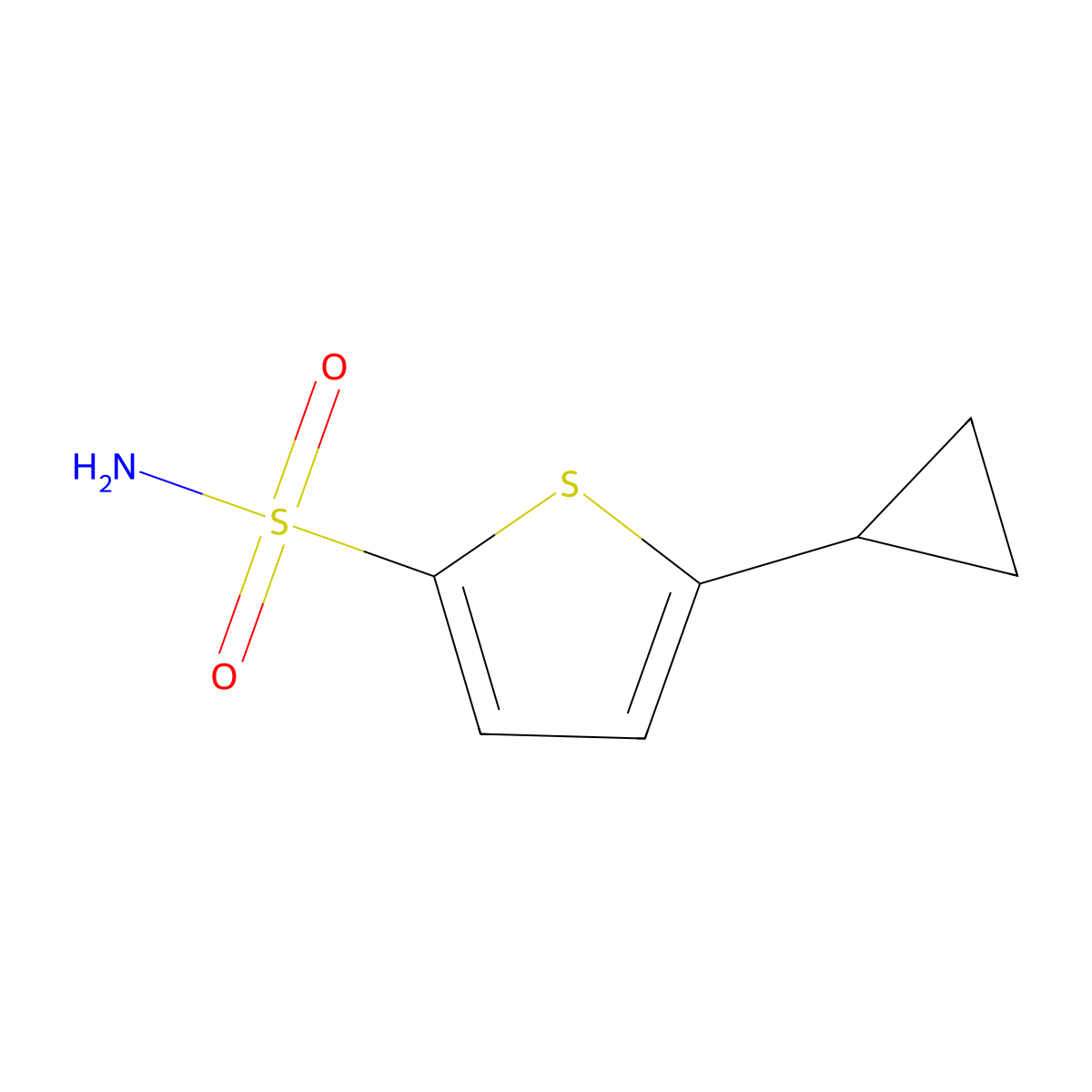 5-Cyclopropylthiophene-2-sulfonamide molecular structure, CAS 1620108-71-5